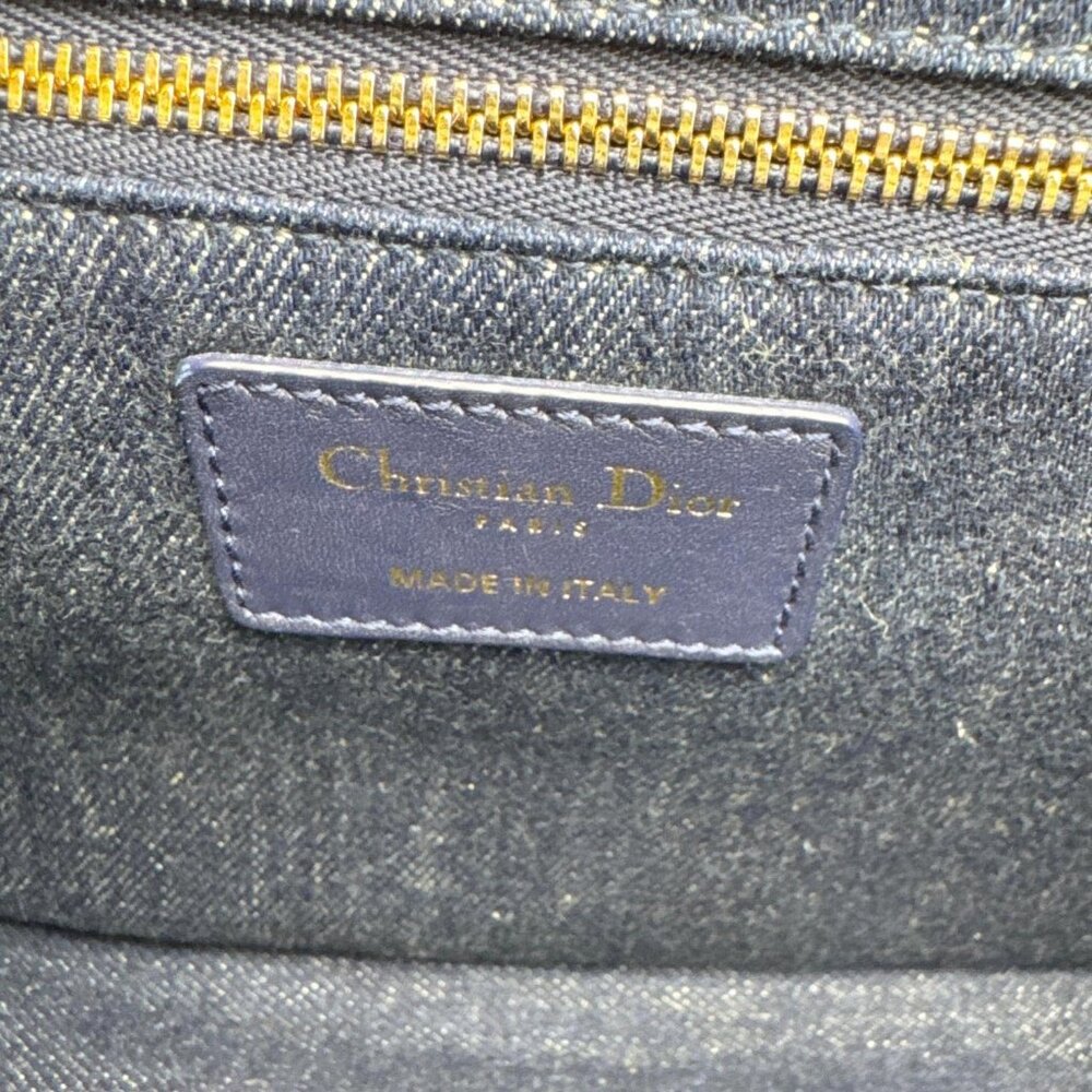 Christian Dior  Montaigne 30 Flowers Print Denim Shoulder Bag Blue - Picture 12 of 13